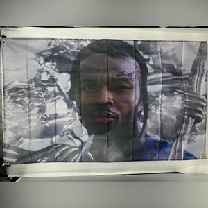 Pop Smoke Album Cover Tapestry Classic Rap 3×5FT With 4 Brass Lock Buckles